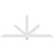 Ekena Millwork Kennewick Architectural Grade PVC Gable Bracket, 84"W x 35"H x 2"D x 4"F, 10/12 Pitch GBP084X35X0204KEN00 - alternate 3